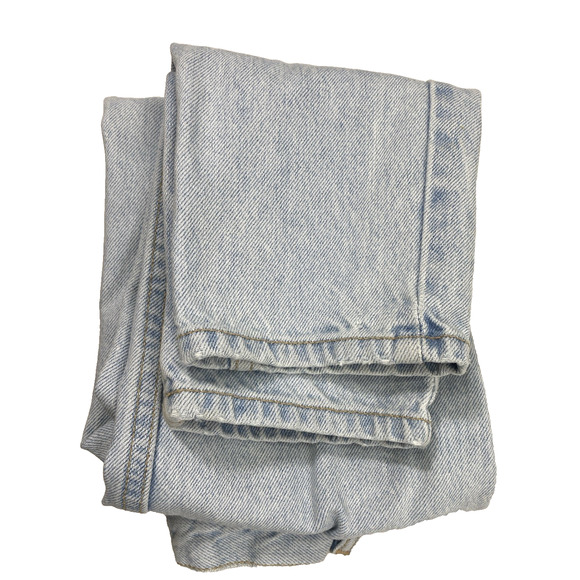Vintage Guess Jeans Girls Sz 14 Light Wash Denim Straight Holes Distress Hi Rise - Picture 11 of 12